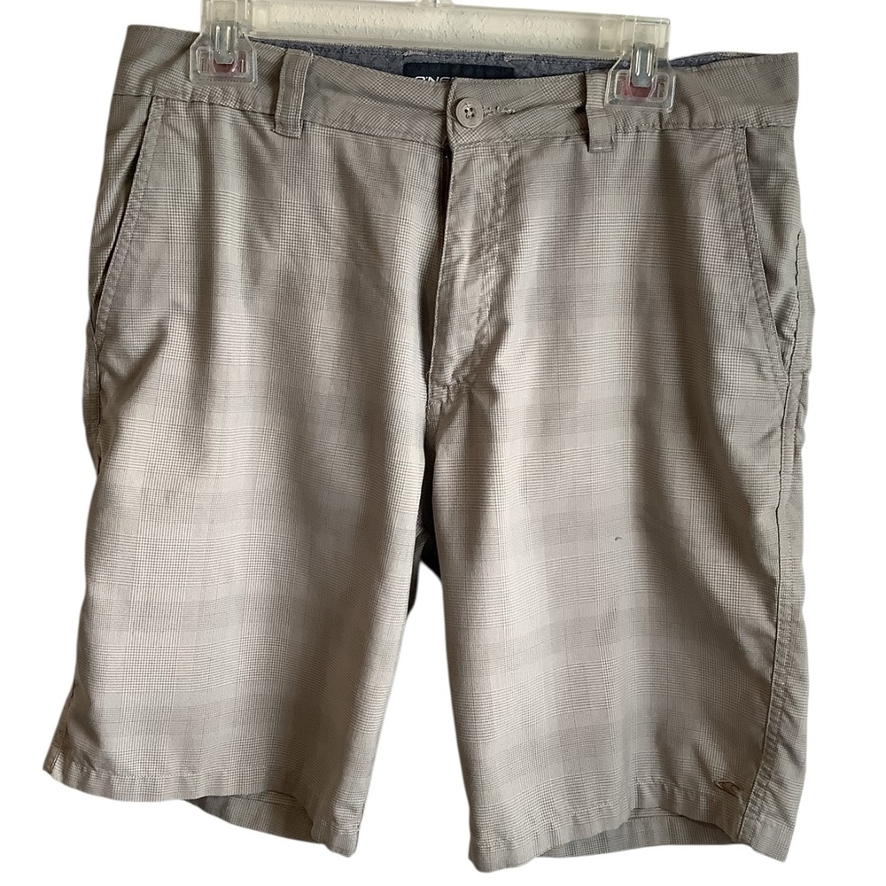 O'Neill Men's Beige Grey Flat Front Shorts Size 32 - 9” Inseam